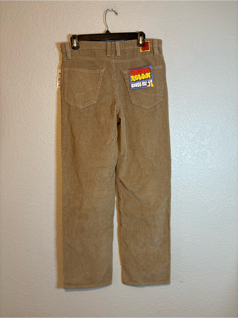 Empyre Corduroy Khaki Pants Baggy Loose Fit Skater Teens Men 28 Tan